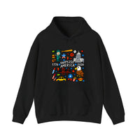Happy 250 America Doodle Hoodie — Black