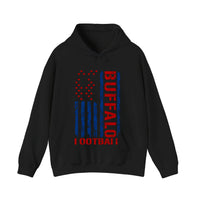 Buffalo Flag Football Hoodie — Black