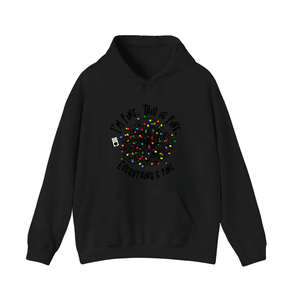 I'm Fine This Is Fine Christmas Lights Hoodie
