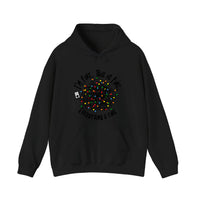 I'm Fine This Is Fine Christmas Lights Hoodie — Black