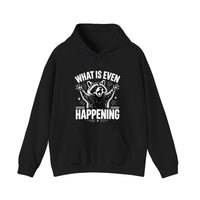 What Is Even Happening Raccoon Hoodie — Black