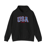 USA 1776 Varsity Stars Hoodie — Black