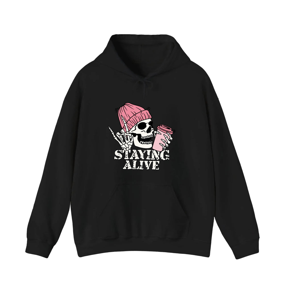 Skeleton Staying Alive Hoodie