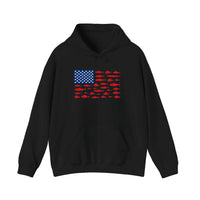 Stars And Stripes Fish Flag Hoodie — Black
