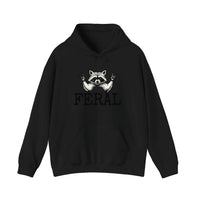 Feral Raccoon Rock Hands Hoodie — Black