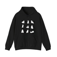 Ghost Cats Under Sheets Hoodie — Black