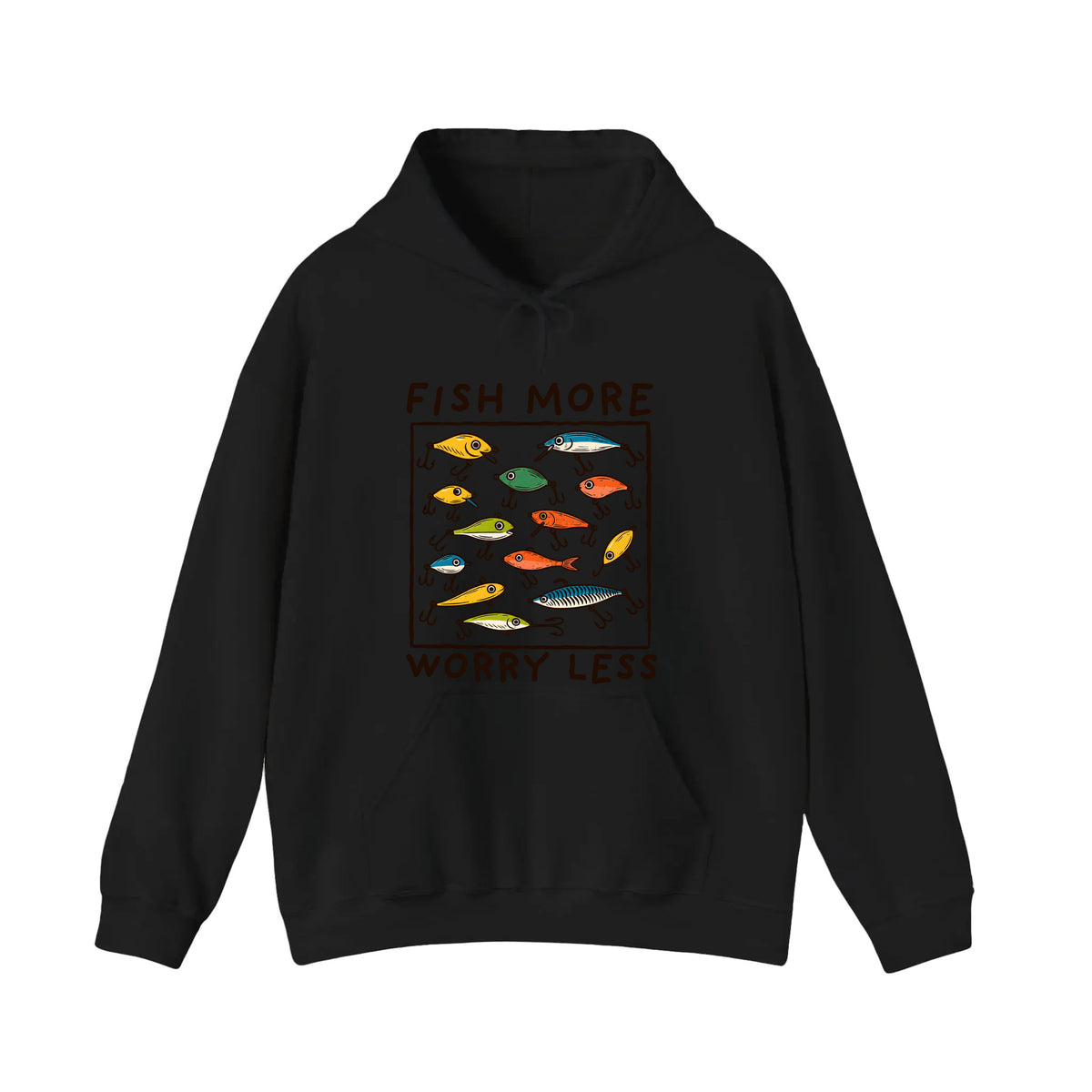 Fish More Worry Less Hoodie