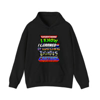 Everything I Know I Learned From 80s Cartoons Hoodie — Black