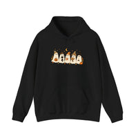Cozy Autumn Ghost Squad Hoodie — Black