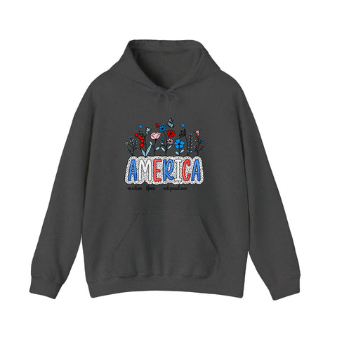 America Wildflower Freedom Hoodie