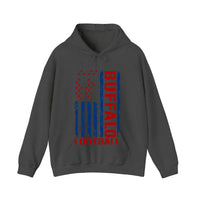 Buffalo Flag Football Hoodie — Dark Heather