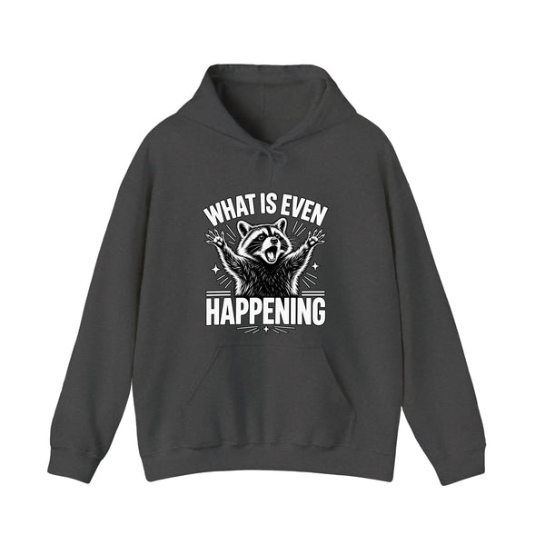 What Is Even Happening Raccoon Hoodie
