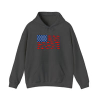 Stars And Stripes Fish Flag Hoodie — Dark Heather