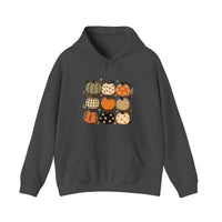 Patterned Pumpkin Patch Hoodie — Dark Heather
