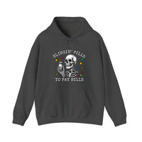 Slingin Pills To Pay Bills Hoodie — Dark Heather