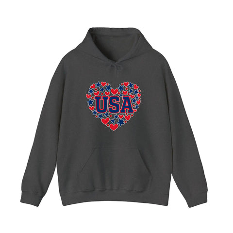 USA Hearts And Stars Hoodie