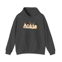 Cozy Autumn Ghost Squad Hoodie — Dark Heather