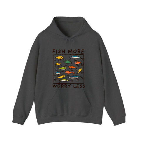 Fish More Worry Less Hoodie