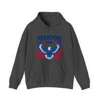 Freedom Not Free Eagle Hoodie — Dark Heather
