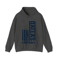 Dallas Football Distressed Flag Hoodie — Dark Heather