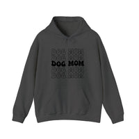 Dog Mom Retro Stack Hoodie — Dark Heather