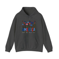 America Wildflowers Freedom Brave Hoodie — Dark Heather