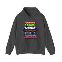 Everything I Know I Learned From 80s Cartoons Hoodie — Dark Heather