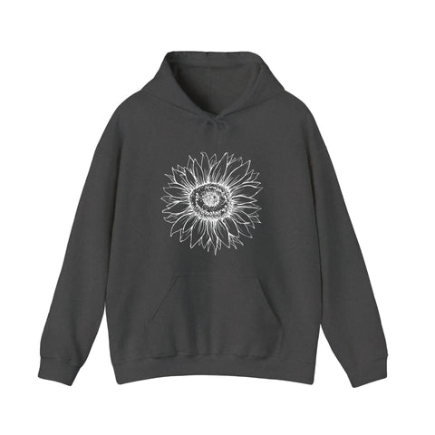 Line Art Sunflower Hoodie