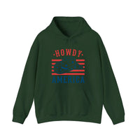 Howdy America Cowboy Hat Hoodie — Forest Green