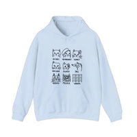Cats In Art History Hoodie — Light Blue
