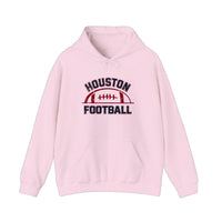 Houston Football Vintage Arch Hoodie — Light Pink