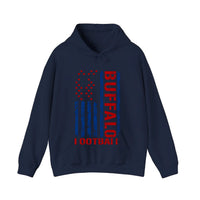 Buffalo Flag Football Hoodie — Navy