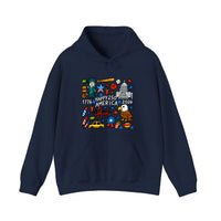 Happy 250 America Doodle Hoodie — Navy