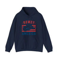 Howdy America Cowboy Hat Hoodie — Navy