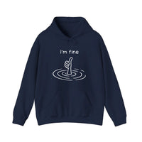 I'm Fine Drowning Thumbs Up Hoodie — Navy