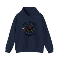I'm Fine This Is Fine Christmas Lights Hoodie — Navy
