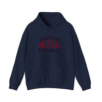 Houston Football Vintage Arch Hoodie — Navy