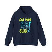 Cat Mom Club Hoodie — Navy