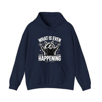 What Is Even Happening Raccoon Hoodie — Navy