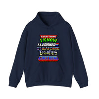 Everything I Know I Learned From 80s Cartoons Hoodie — Navy