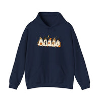 Cozy Autumn Ghost Squad Hoodie — Navy