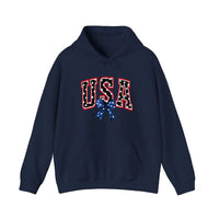 USA Varsity Star Bow Hoodie — Navy