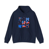Patriotic Bows And Flags Hoodie — Navy