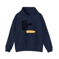 best_husband_dark print Hoodie — Navy