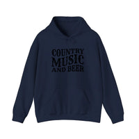 Country Music And Beer Hoodie — Navy
