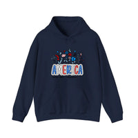 America Wildflower Freedom Hoodie — Navy