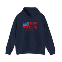 Stars And Stripes Fish Flag Hoodie — Navy