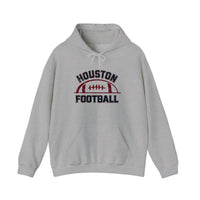 Houston Football Vintage Arch Hoodie — Sport Grey