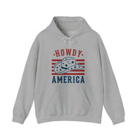 Howdy America Cowboy Hat Hoodie — Sport Grey