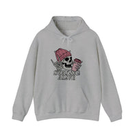 Skeleton Staying Alive Hoodie — Sport Grey